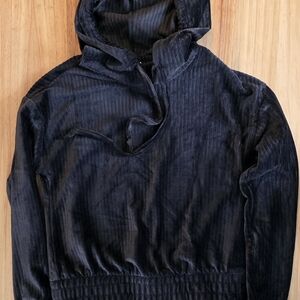 No Boundaries Charcoal Ribbed Hoodie & Matching Flare Pants